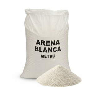 arena blanca metro empacado