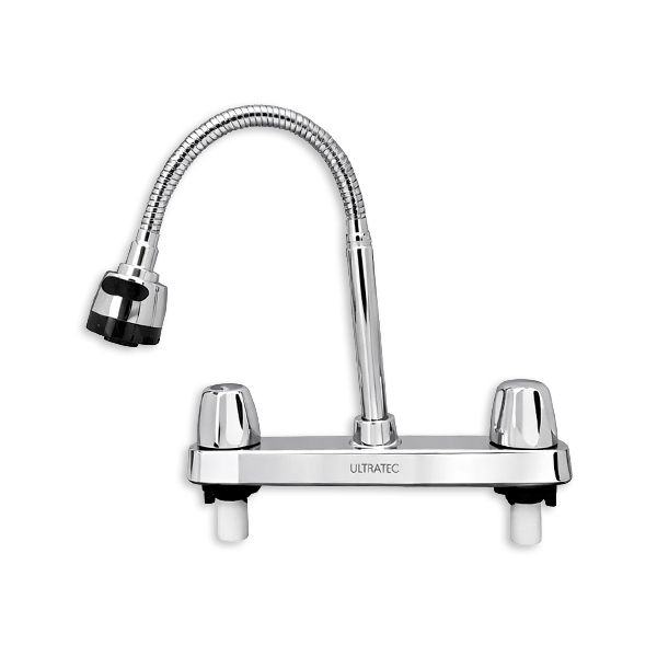 llave mezclador lavaplatos cuello flexible pomo cromado (16161309) unitec unidad llave mezclador lavaplatos cuello flexible pomo cromado (16161309) unitec unidad